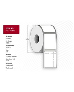 Capture CA-LB3028 printeretiket Wit