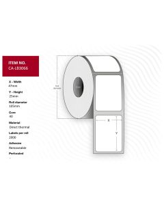 Capture CA-LB3066 printeretiket Wit