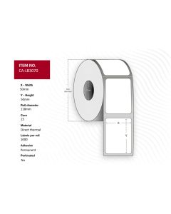 Capture CA-LB3070 printeretiket Wit