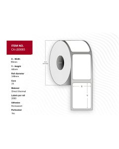 Capture CA-LB3085 printeretiket Wit