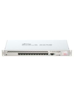 MikroTik 1U, 12 x Ethernet, Auto-MDI/X, LCD, microUSB, RS-232