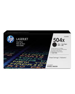 HP 504X originele high-capacity zwarte LaserJet tonercartridge, 2-pack