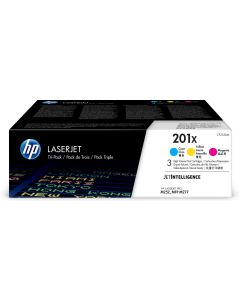 HP 201X originele high-capacity cyaan/magenta/gele LaserJet tonercartridges, 3-pack