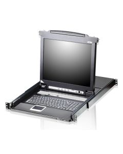 ATEN CL5708N rack console 48,3 cm (19") 1280 x 1024 Pixels Metaal, Kunststof Zwart 1U