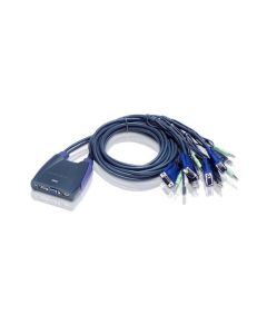 ATEN 4-poorts USB VGA-/audiokabel KVM-switch (0,9 m, 1,2 m)