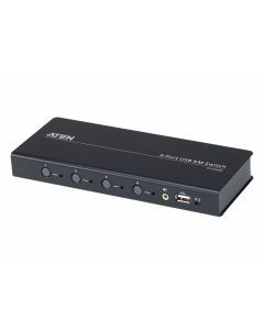 ATEN 4-poorts USB boudnless KVM™-schakelaar (kabels meegeleverd)