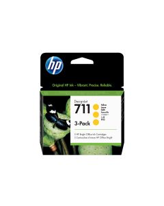 HP 711 gele DesignJet inktcartridges, 29 ml, 3-pack