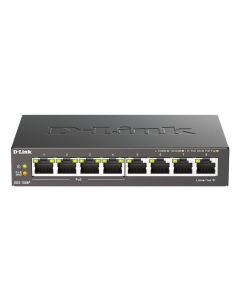 D-Link DGS-1008P/E netwerk-switch Unmanaged L2 Gigabit Ethernet (10/100/1000) Power over Ethernet (PoE) Desktop Zwart