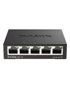 D-Link DGS-105 Unmanaged L2 Gigabit Ethernet (10/100/1000) Zwart
