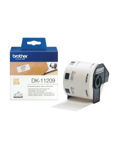 Brother DK-11209 labelprinter-tape Zwart op wit