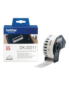Brother DK-22211 labelprinter-tape Zwart op wit