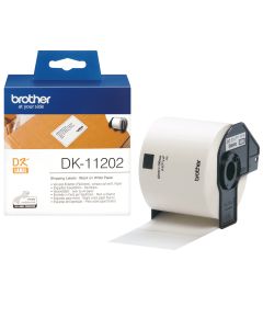 Brother DK-11202 labelprinter-tape Zwart op wit
