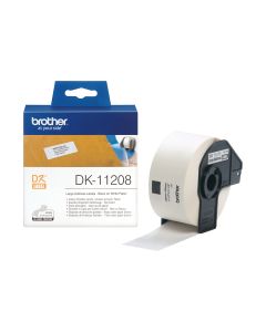 Brother DK-11208 labelprinter-tape Zwart op wit