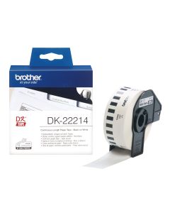 Brother DK-22214 labelprinter-tape Zwart op wit