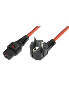 Microconnect EL248S electriciteitssnoer Oranje 3 m Netstekker type F C13 stekker