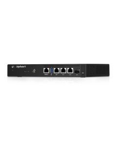 Ubiquiti EdgeRouter 4, 4-Core 1GHz MIPS64, 1GB DDR3, 4GB eMMC, 8MB SPI NOR, 13W, (3) 10/100/1000 Ethernet Router Ports, (1) 1Gbps SFP Port, (1) RJ45 Serial