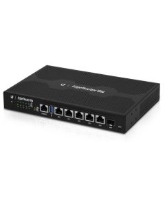 Ubiquiti 6x Gigabit LAN (5x PoE), SFP Gigabit, USB 3.0, Quad-Core 1GHz, 1GB DDR3, 4GB eMMC, 24V PoE