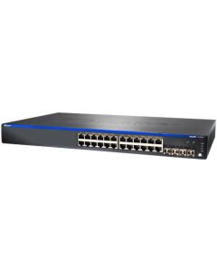 Juniper 24-port 10/100/1000BASE-T Ethernet Switch with Power over Ethernet (PoE) and four SFP GbE Uplink Ports + 550 W AC PSU (450 W for PoE)