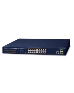 Planet 16-Port 10/100/1000T 802.3at PoE + 2-Port 100/1000X SFP Managed Switch