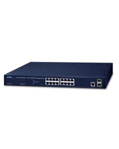 Planet 16-Port Layer 2 Managed Gigabit Ethernet Switch W/2 SFP Interfaces