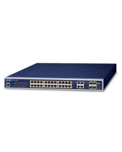 Planet 24-Port 10/100/1000T 802.3at PoE + 4-Port Gigabit TP/SFP Combo Managed Switch (/220W PoE Budget)
