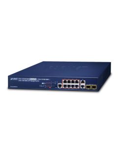 Planet L2+ 8-Port 10/100/1000T 802.3at PoE & 2-Port 10/100/1000T & 2-Port 100/1000X SFP Managed Switch