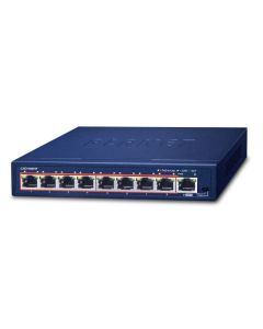 Planet 8-Port 10/100/1000T 802.3at PoE + 1-Port Gigabit Desktop Switch