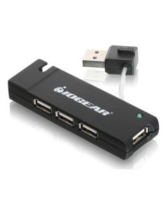 IOGEAR 4 x USB 2.0, LEDs, Black