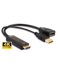 Microconnect HDMDPP1 video kabel adapter 0,15 m HDMI Type A (Standaard) DisplayPort Zwart