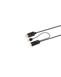 Microconnect HDMI-DP-CON3 video kabel adapter 3 m HDMI Type A (Standaard) DisplayPort Zwart