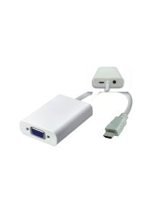 Microconnect HDMVGA2 video kabel adapter 0,15 m HDMI Type A (Standaard) VGA (D-Sub) Wit