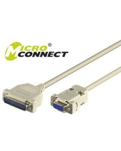 Microconnect IBM029 seriële kabel Grijs 3 m DB-9 DB-25
