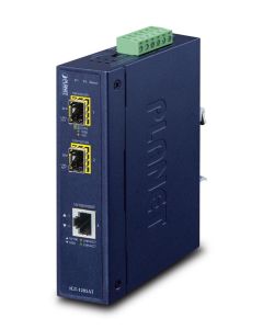 Planet Industrial 1-port 10/100/1000T to 2-port 100/1000/2500X SFP Media Converter