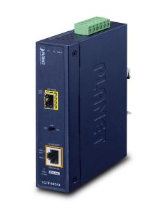 Planet 1000Base-SX / LX to 10/100/1000Base-T 802.3at PoE Industrial Media Converter (mini-GBIC, SFP)