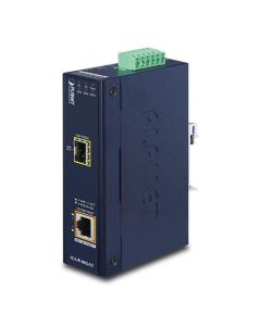 Planet Industrial 1-Port 100/1000X SFP to 1-Port 10/100/1000T 802.3bt PoE++ Media Converter