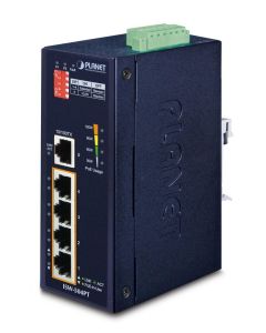 Planet Industrial 5-Port 10/100TX Ethernet Switch with 4-Port 802.3at PoE+