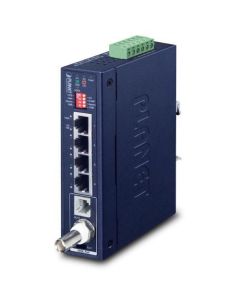 Planet Industrial 1-Port BNC/RJ11 to 4-Port Gigabit Ethernet Extender