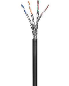 Microconnect KAB028-100 netwerkkabel Zwart 100 m Cat6 S/FTP (S-STP) Rond