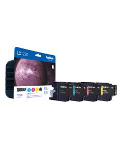 Brother LC-1220VALBPDR inktcartridge 4 stuk(s) Origineel Zwart, Cyaan, Magenta, Geel