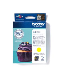 Brother LC123Y inktcartridge 1 stuk(s) Origineel Hoog (XL) rendement Geel