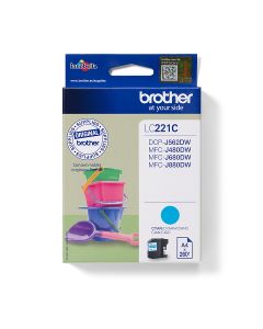 Brother LC221C inktcartridge 1 stuk(s) Origineel Cyaan