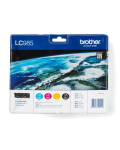 Brother LC985VALBP inktcartridge 4 stuk(s) Origineel Zwart, Cyaan, Magenta, Geel