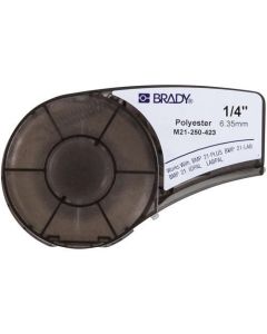 Brady Black on White Polyester tape for BMP21-PLUS; BMP21-LAB 6.35 mm X 6.40 m