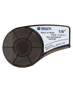 Brady Black on White Vinyl tape for BMP21-PLUS and BMP21-LAB 6.35 mm X 6.40 m
