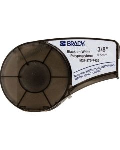 Brady Black on White Polypropylene tape for BMP21-PLUS; BMP21-LAB; BMP21; IDPAL; LABPAL 9.53 mm X 6.40 m