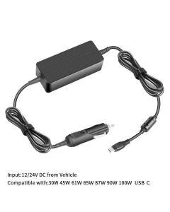 CoreParts MBXUSBC-DC0004 netvoeding & inverter Binnen 100 W Zwart