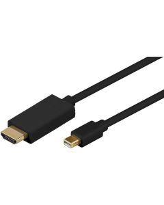 Microconnect MDPHDMI1B video kabel adapter 1 m Mini DisplayPort HDMI Type A (Standaard) Zwart