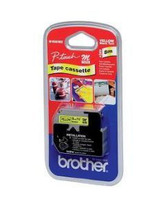 Brother M-K621B labelprinter-tape Zwart op geel
