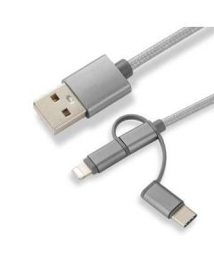 CoreParts MOBX-ACC-003 USB-kabel 1 m Micro-USB A Micro-USB B Grijs