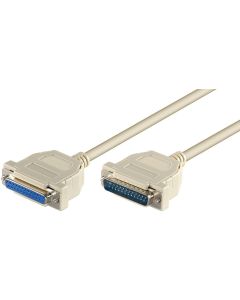 Microconnect MODGR3 seriële kabel Wit 3 m DB-25